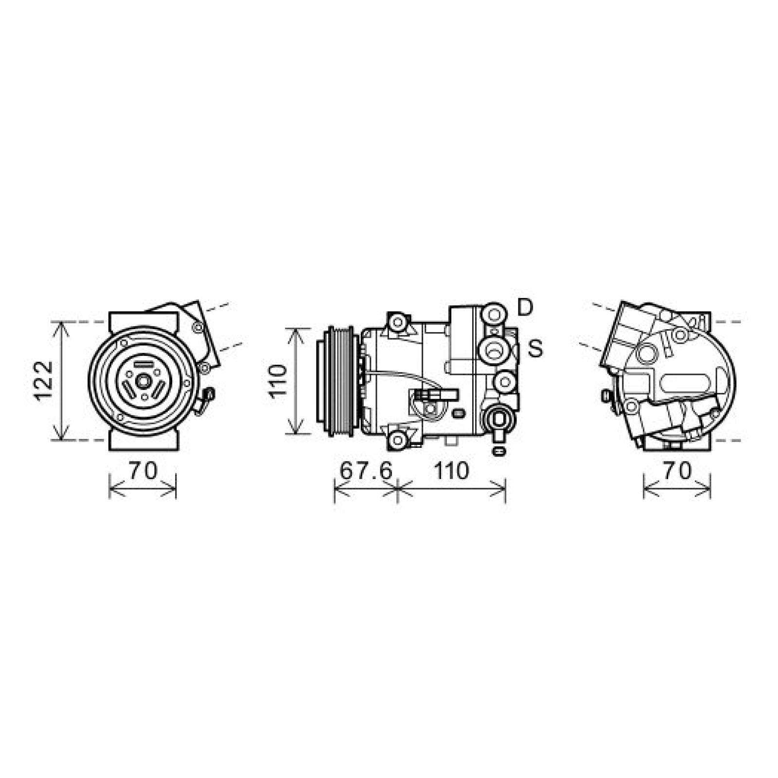 KOMPRESSOR passend für OPEL Astra J 10/2010->> 13346494